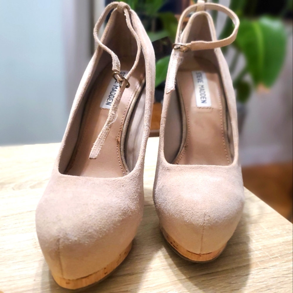 Steve Madden, Opticall high heels, Nude, Size 8.5